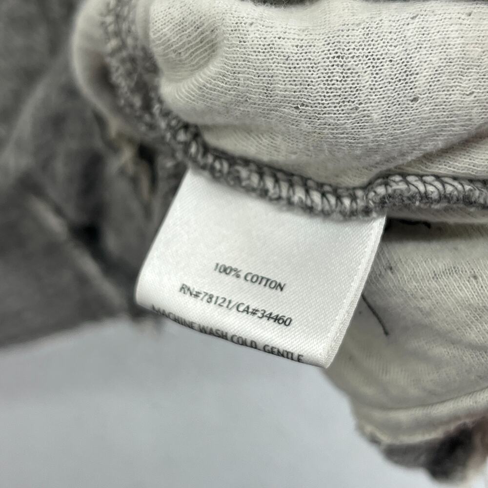 EILEEN FISHER Jacket XL Cotton Jersey Shirt Raw Hems Full Zip Snap Button Gray - Picture 10 of 12
